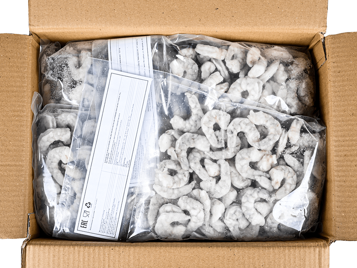 Креветка ваннамей с/м очищ. без вены 31/40, IQF 1кг, Индия