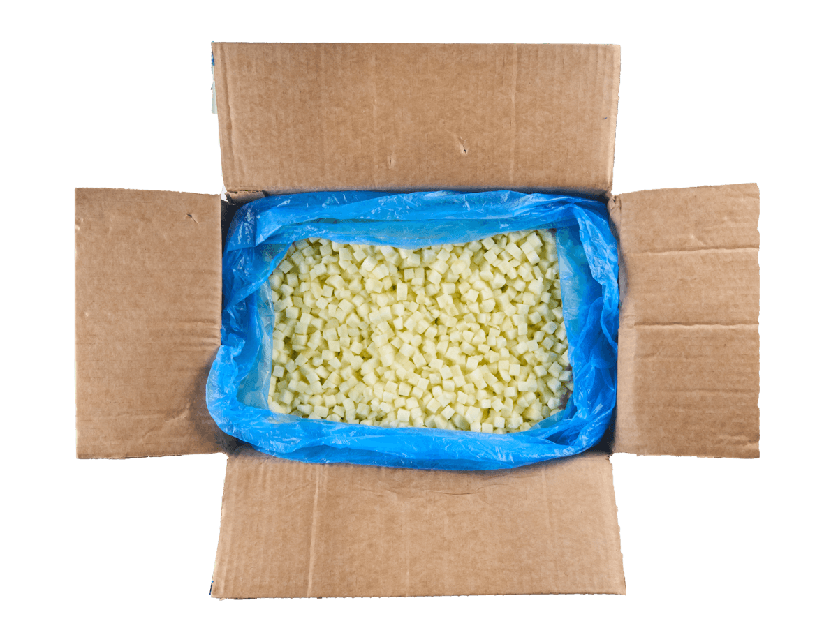 Яблоко кубик с/м без кожуры 10кг, Сербия