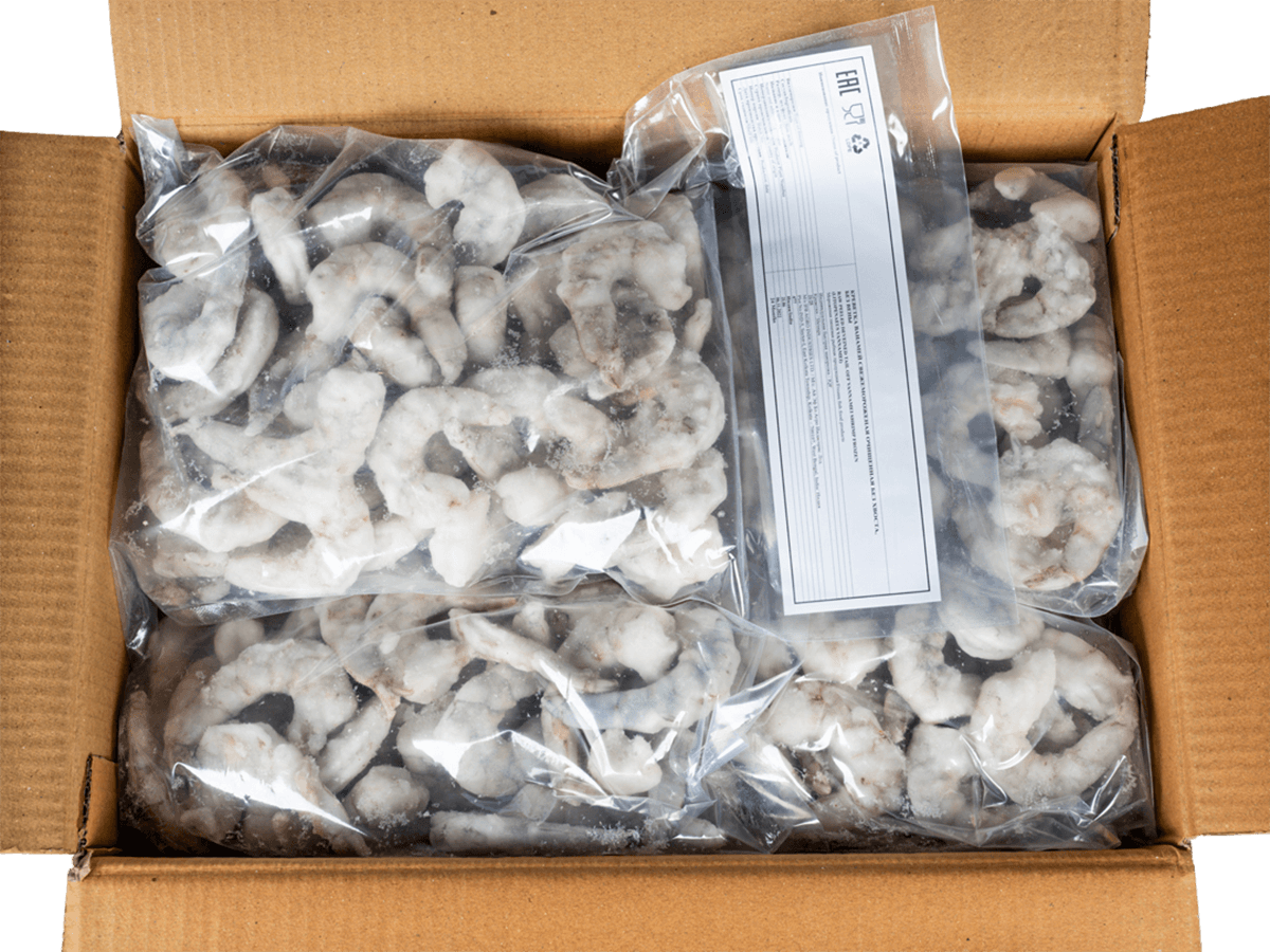 Креветка ваннамей с/м очищ. без вены 21/25, IQF 1кг, Индия