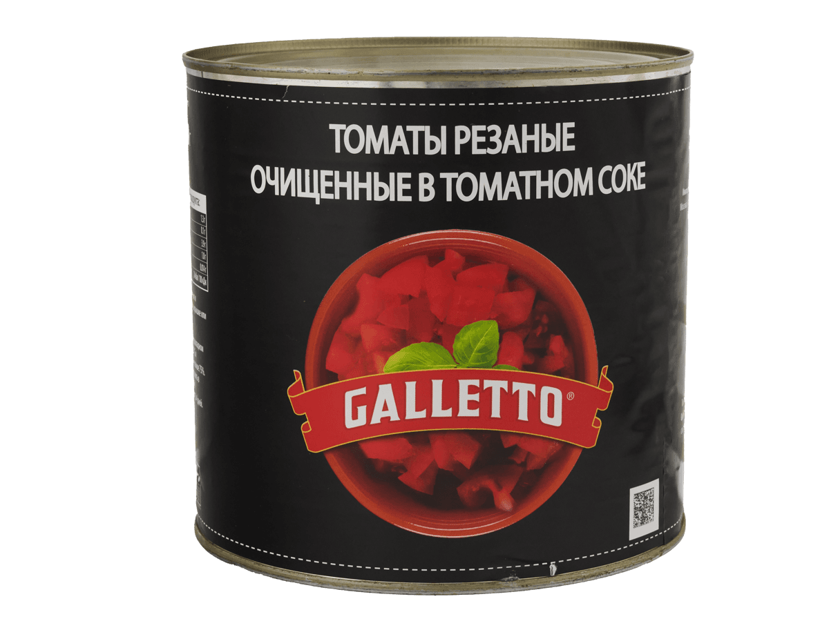 Томаты очищенные нарезанные в с/с 2,5 кг