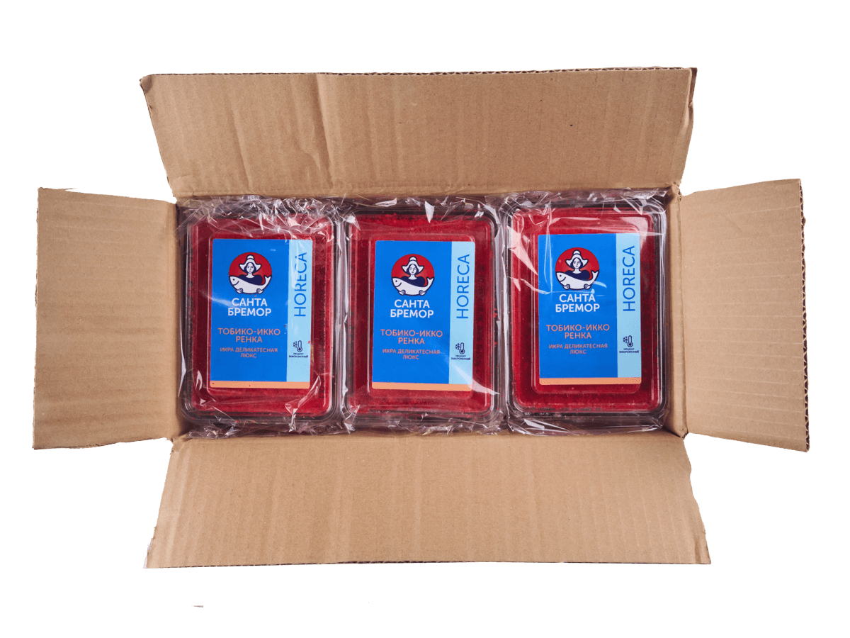 Икра Тобико-ИККО ренка красная 500г, Санта Бремор, Беларусь