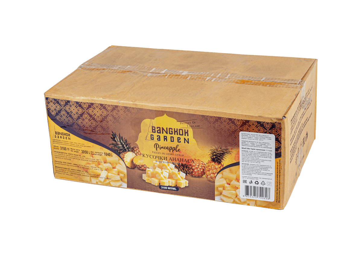 Ананасы в сиропе кусочки 3,05кг