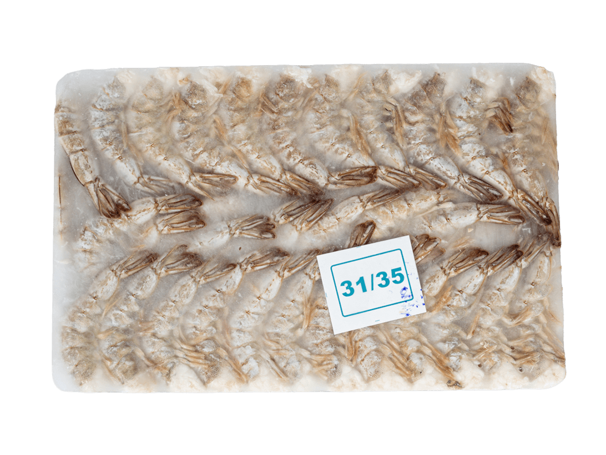 Креветка ваннамей с/м б/г в панц. 31/35, бл. 1,8кг., Индия