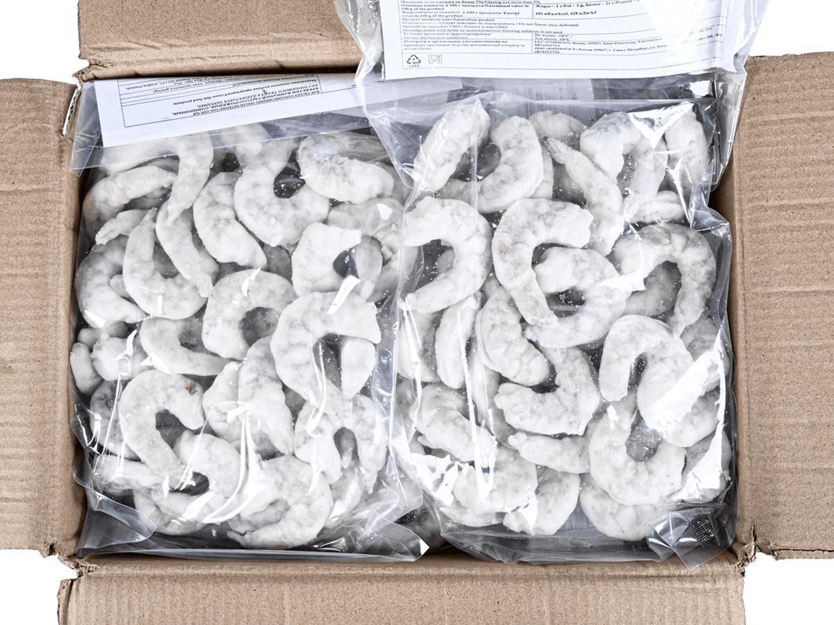 Креветка ваннамей с/м очищ. без вены 16/20, IQF 1кг, Индия