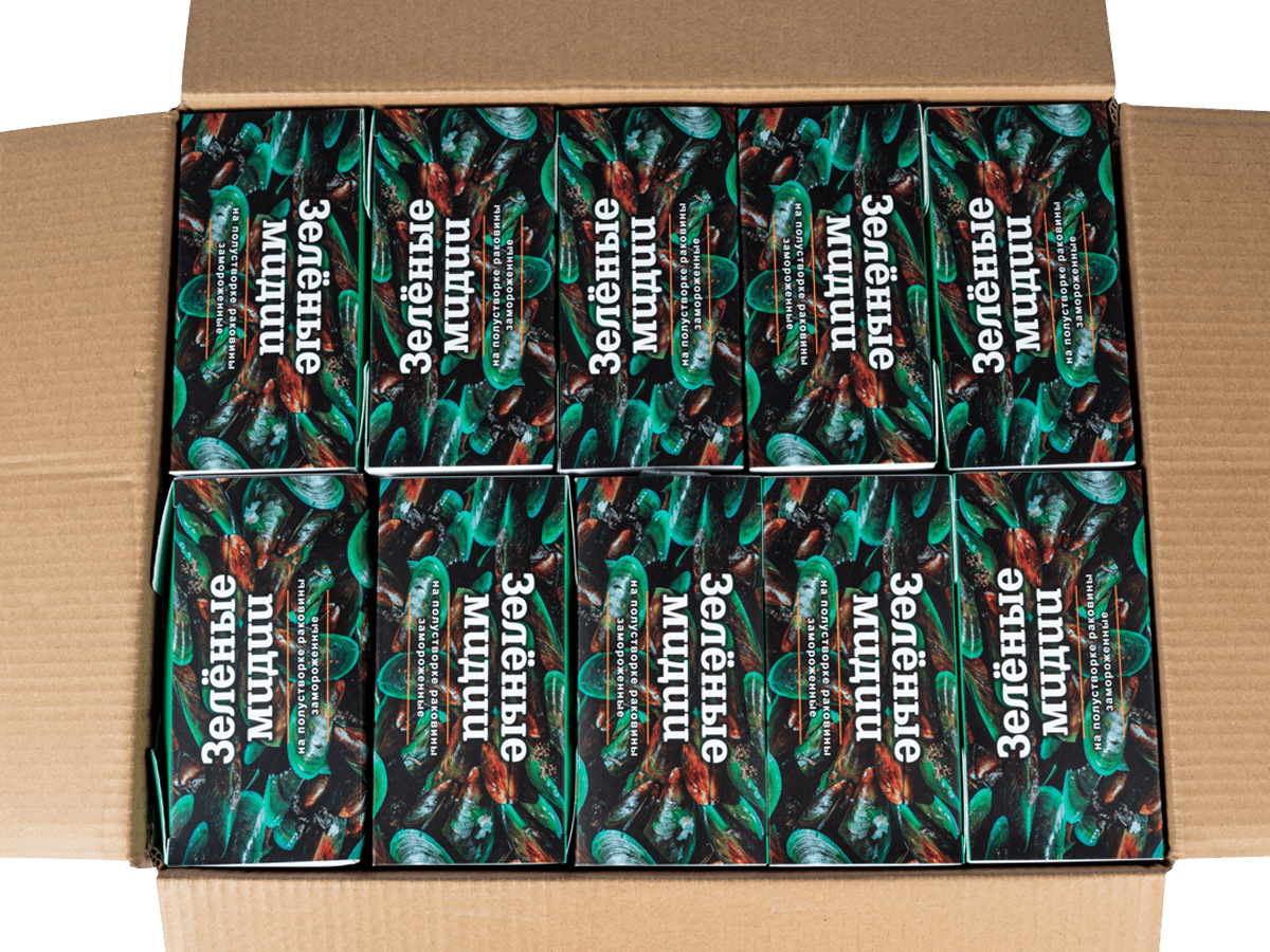 Мидии зеленые 35/45, Китай