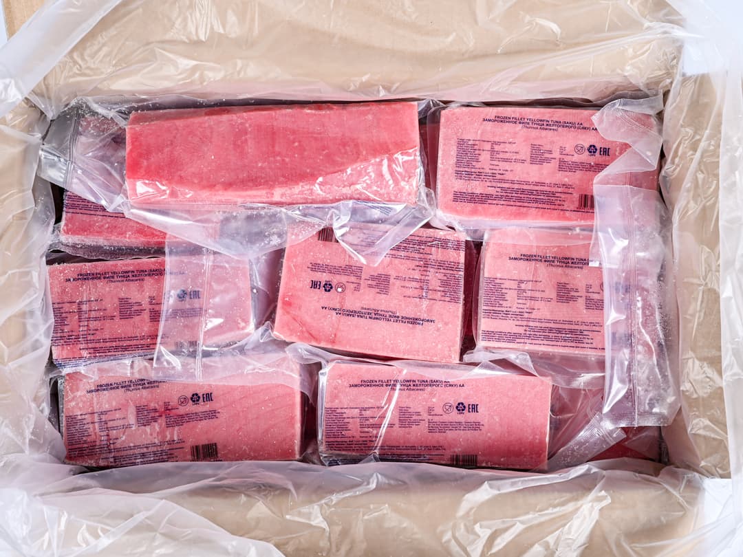 Тунец филе Yellowfin с/м филе AA 300-500г, Вьетнам