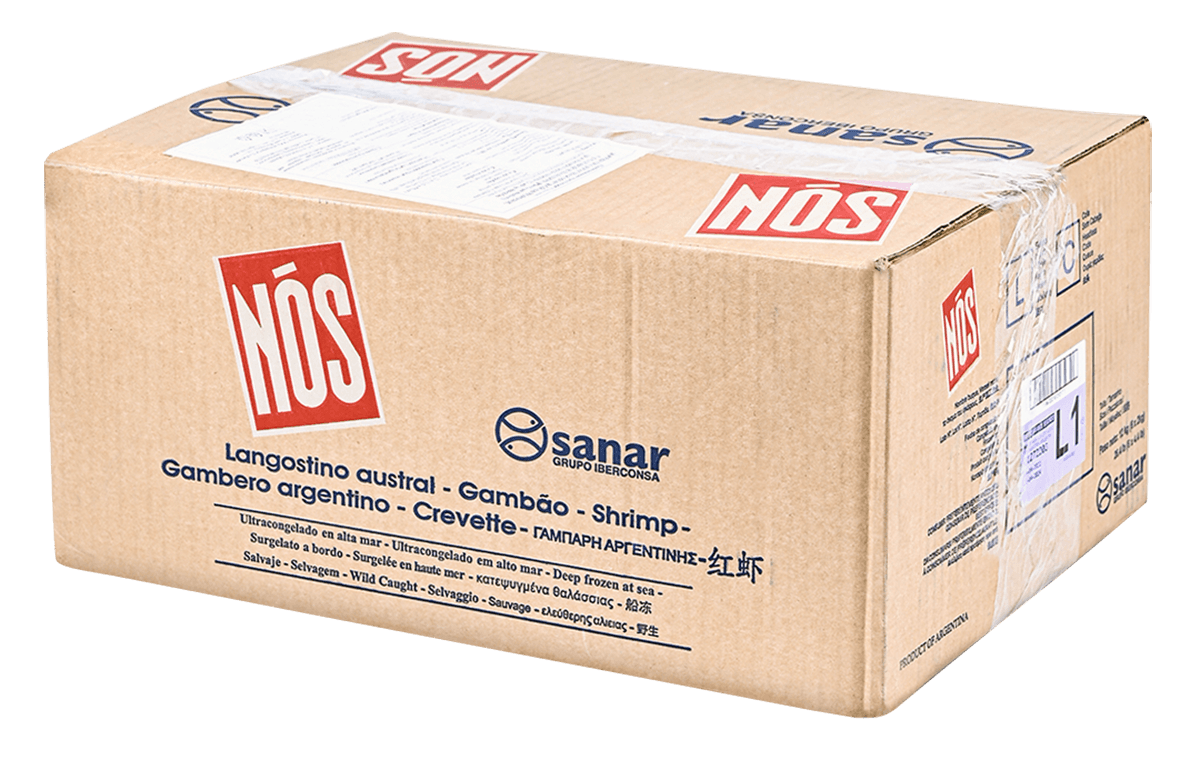 Креветка красная аргентинская с/м с/г в панц. L1 (10/20), 2кг, Аргентина