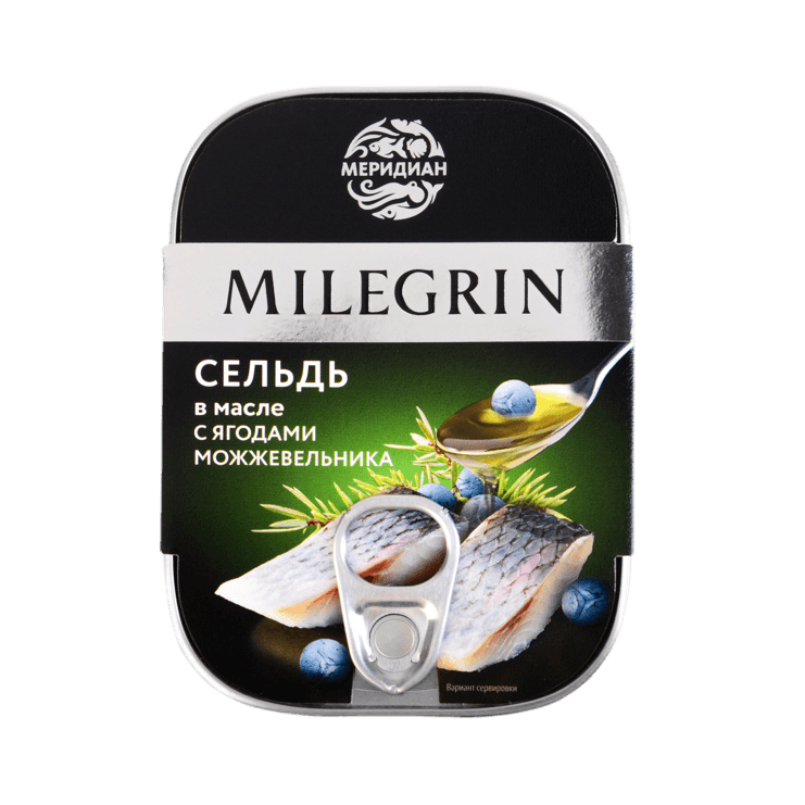 Сельдь филе-кусочки в масле с ягодами можжевельника 