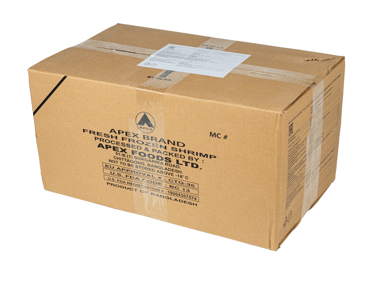 Креветка черная тигровая с/м б/г в панц. 16/20 IQF,  Бангладеш