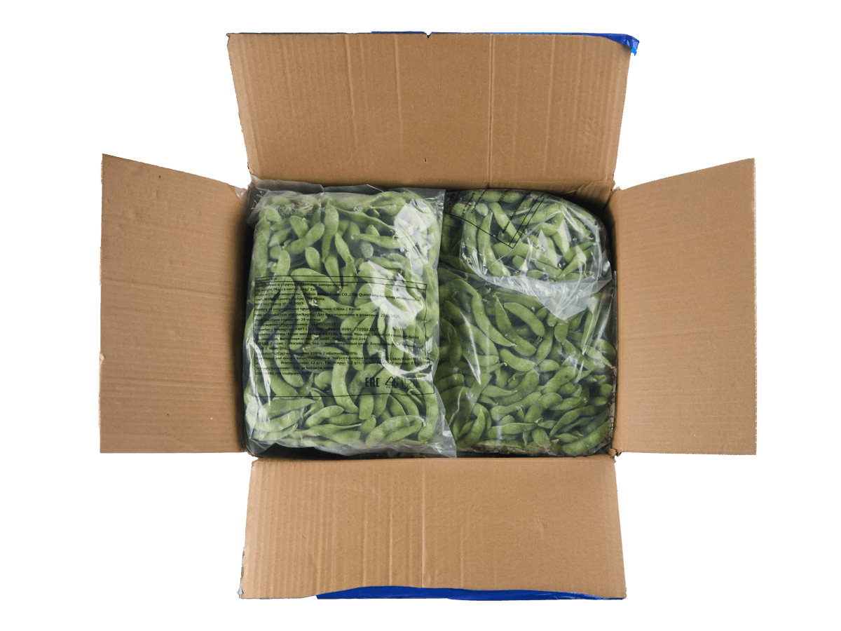 Бобы соевые Эдамаме в стручках 1кг, Китай