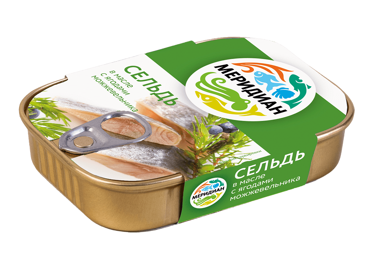 Сельдь филе-кусочки в масле с ягодами можжевельника