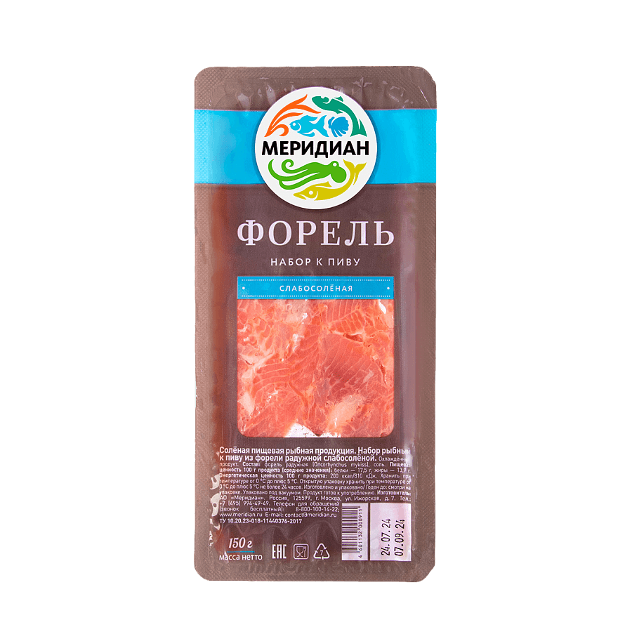 Наборы рыбные к пиву из форели слабосоленой