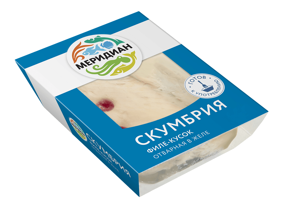 Скумбрия филе-кусок отварная в желе