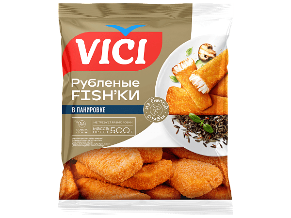 Рыбные наггетсы Fish'ки в золотистой корочке