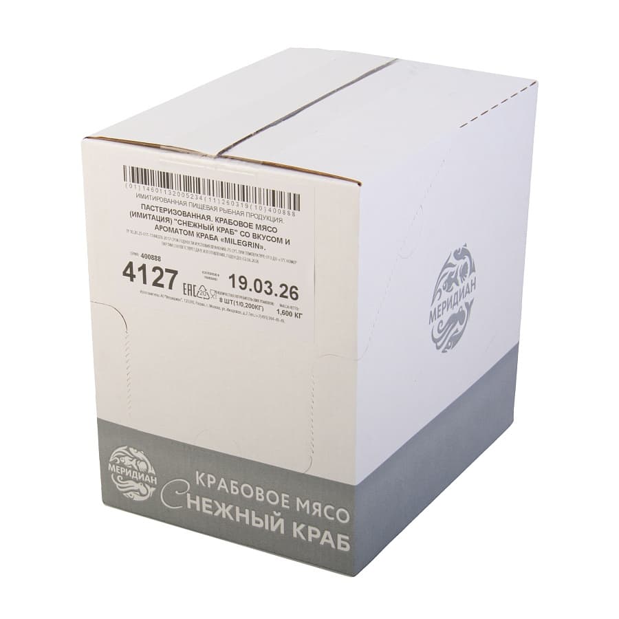 Крабовое мясо снежный краб охлажденное