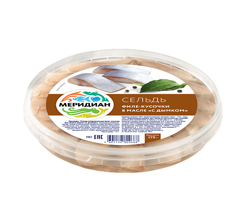 Сельдь филе-кусочки в масле с дымком