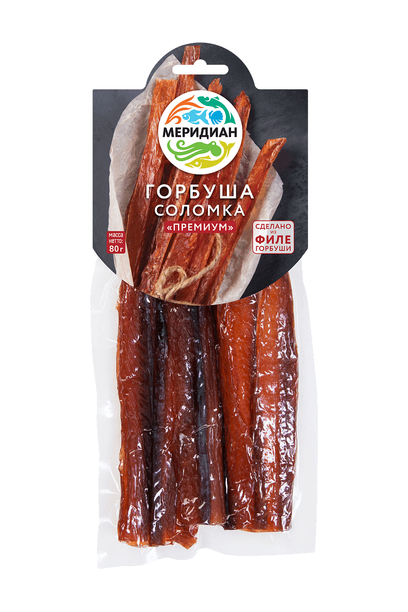 Горбуша соломка копчено-вяленая премиум