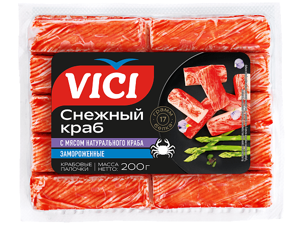 Крабовые палочки Снежный краб с мясом натурального краба замороженные