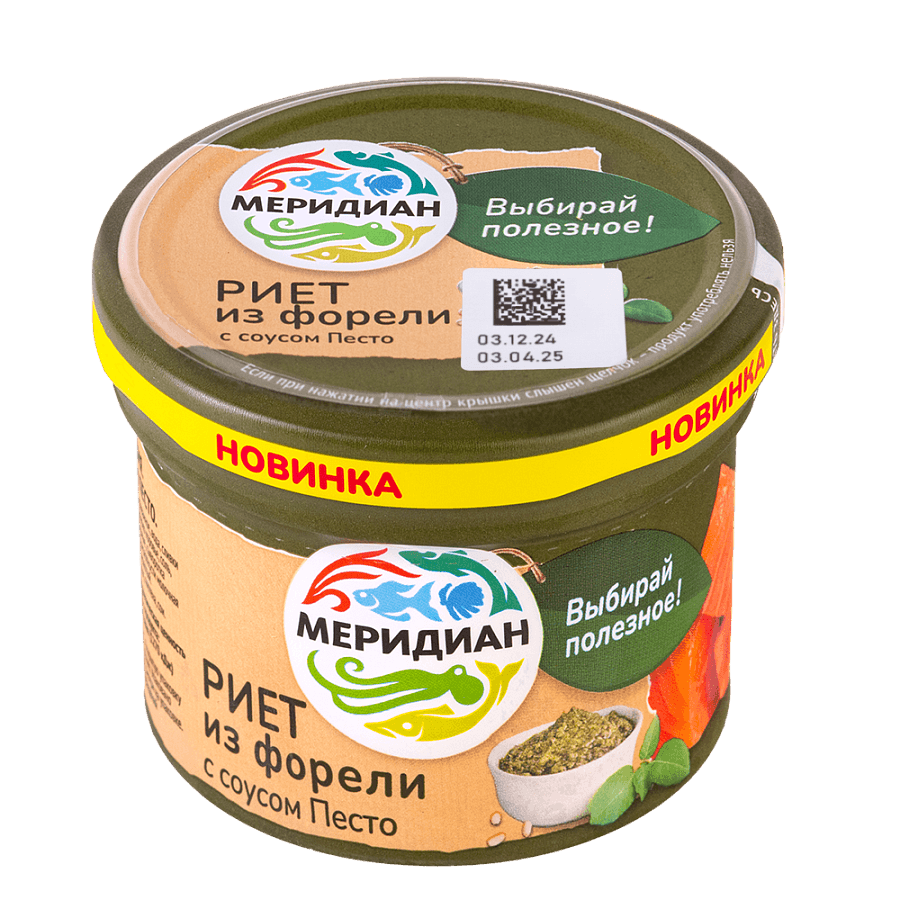 Риет из форели с соусом песто