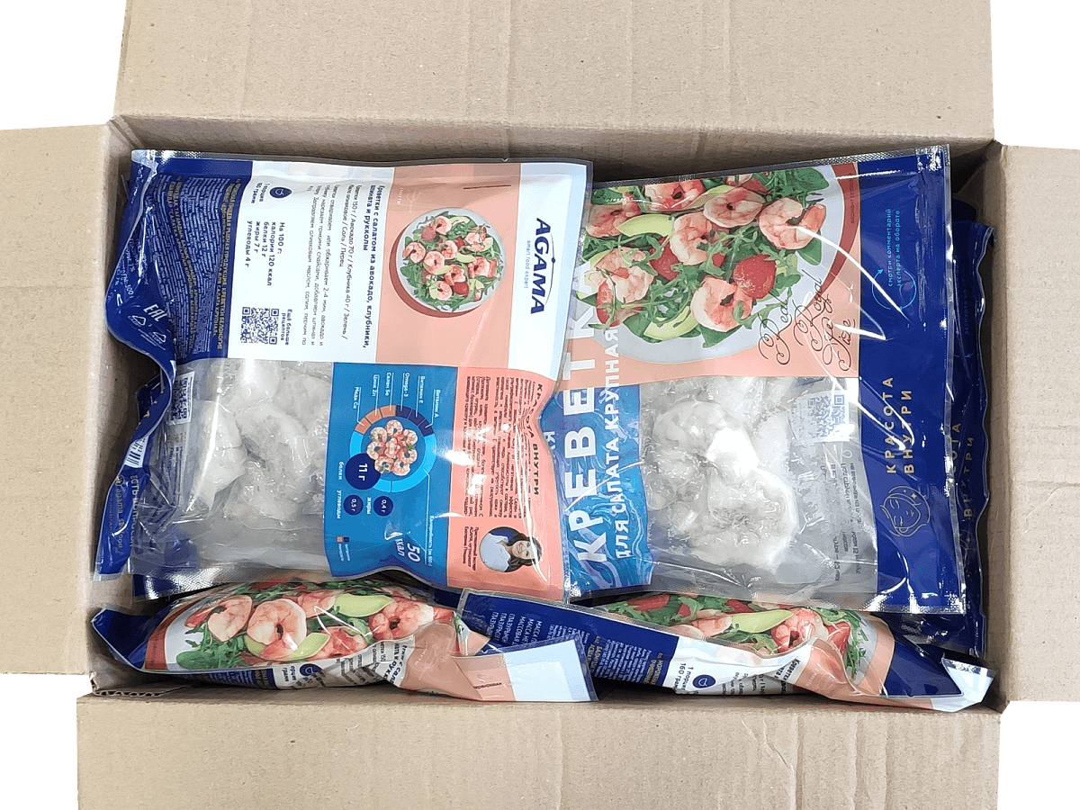 Королевская креветка для салата крупная