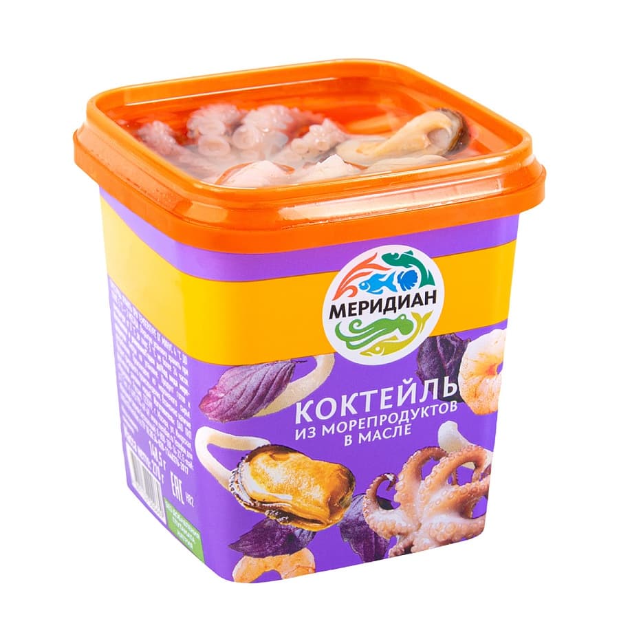 Коктейль из морепродуктов в масле