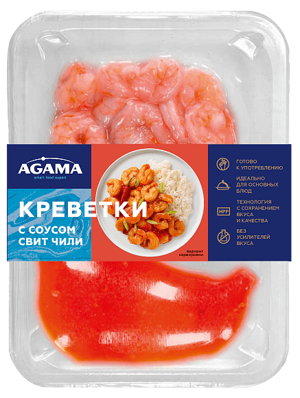 Королевские креветки с соусом "Свит чили"