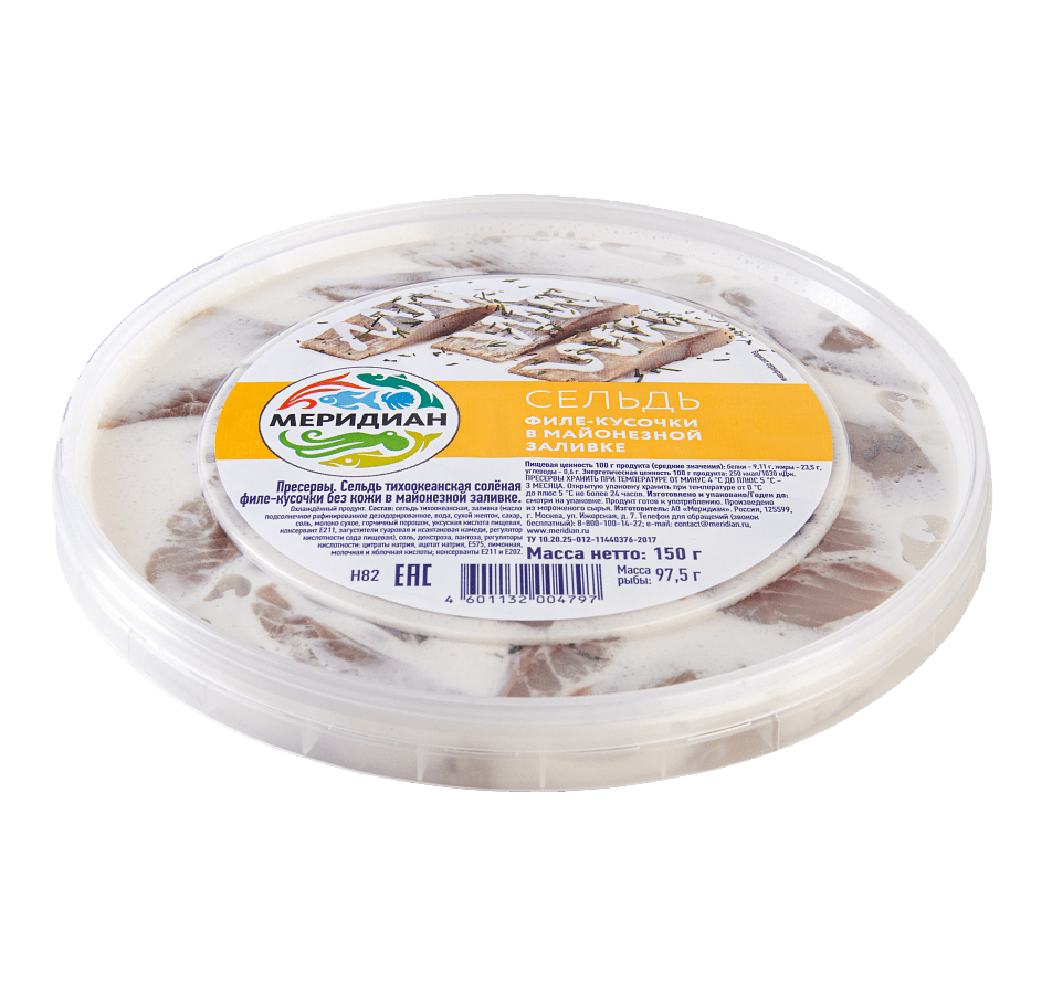 Сельдь филе-кусочки в майонезной заливке