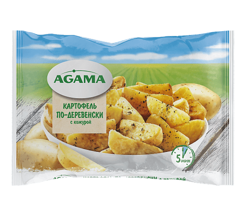 Картофель по-деревенски с кожурой