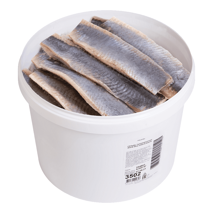 Сельдь филе в масле вес