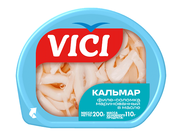 Кальмар маринованный в соусе с пряностями