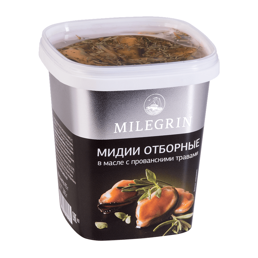 Мидии отборные в масле с прованскими травами 