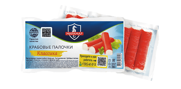 Крабовые палочки охлажденные