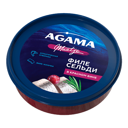 Филе-кусочки сельди в красном вине