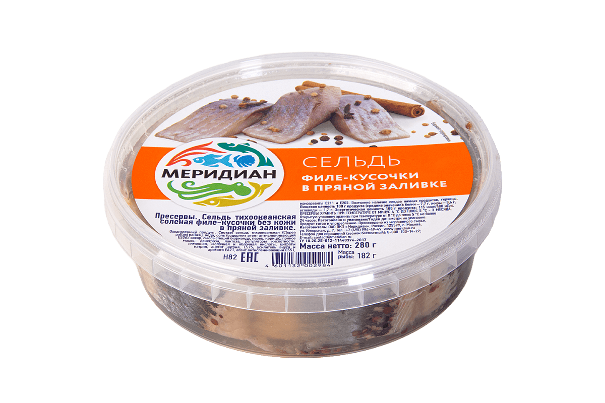 Сельдь филе-кусочки в пряной заливке