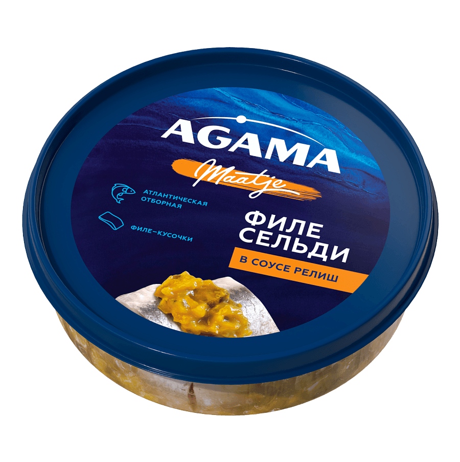 Филе-кусочки сельди в соусе релиш