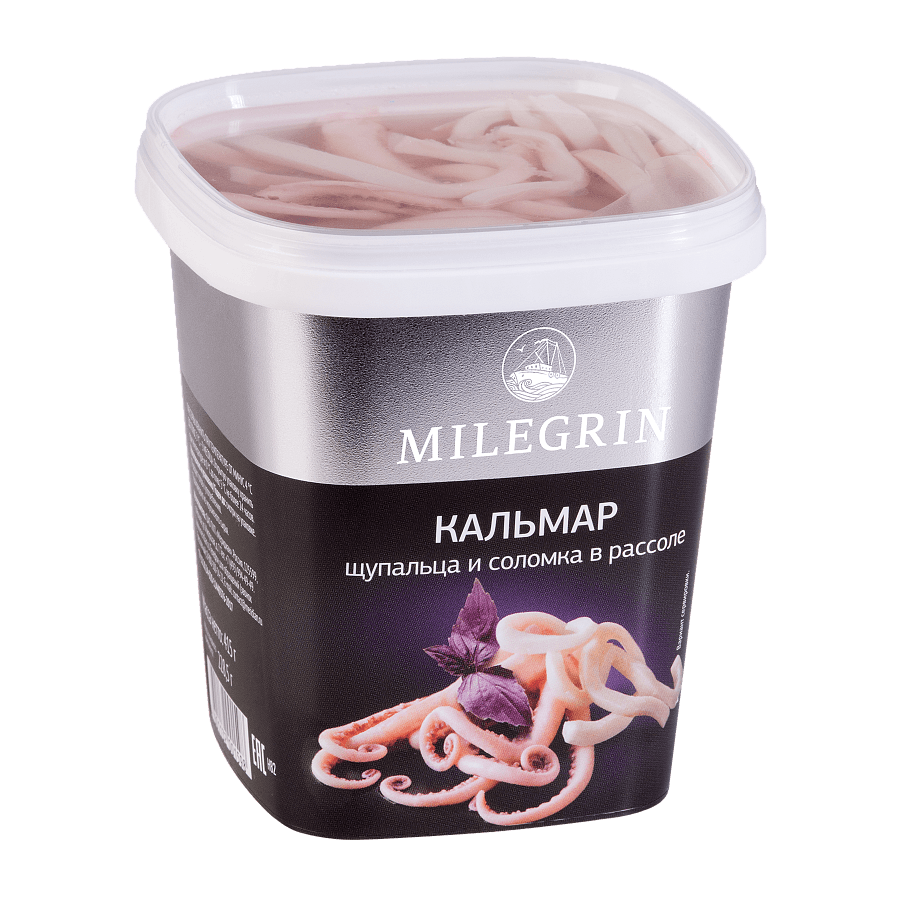 Кальмар щупальца и соломка в рассоле 