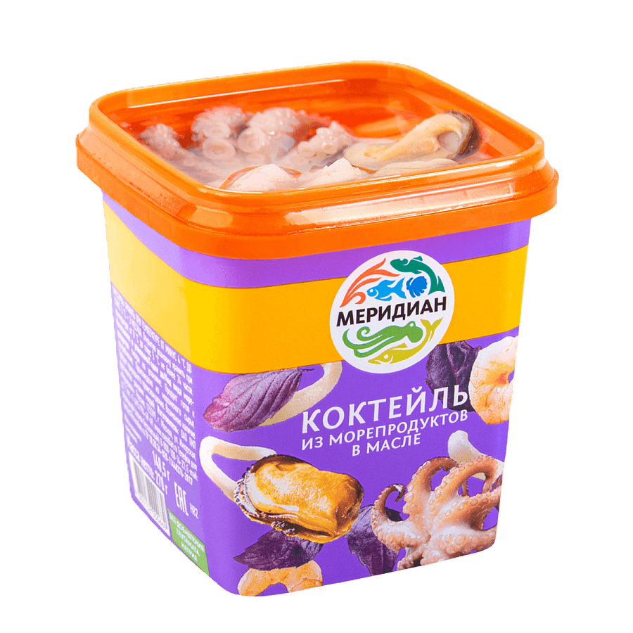 Коктейль из морепродуктов в масле