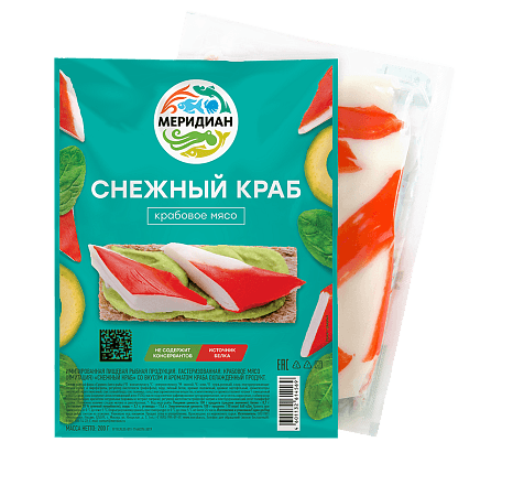 Крабовое мясо снежный краб охлажденное