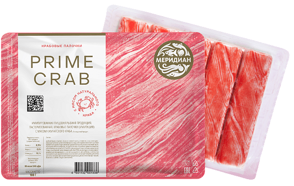 Крабовые палочки prime crab охажденные