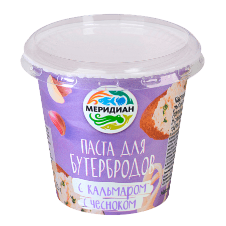 Паста с кальмаром с чесноком для бутербродов