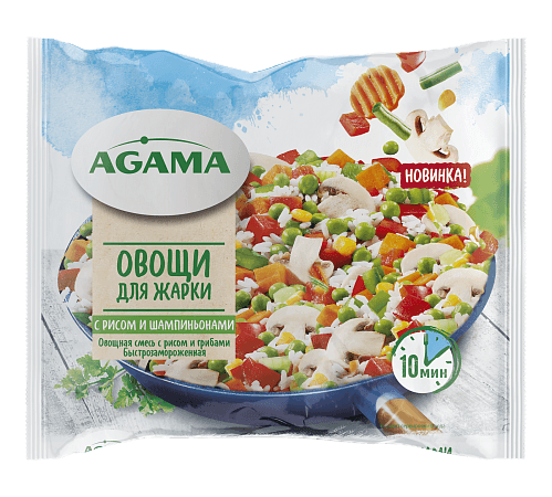 Овощи для жарки  с рисом и шампиньонами