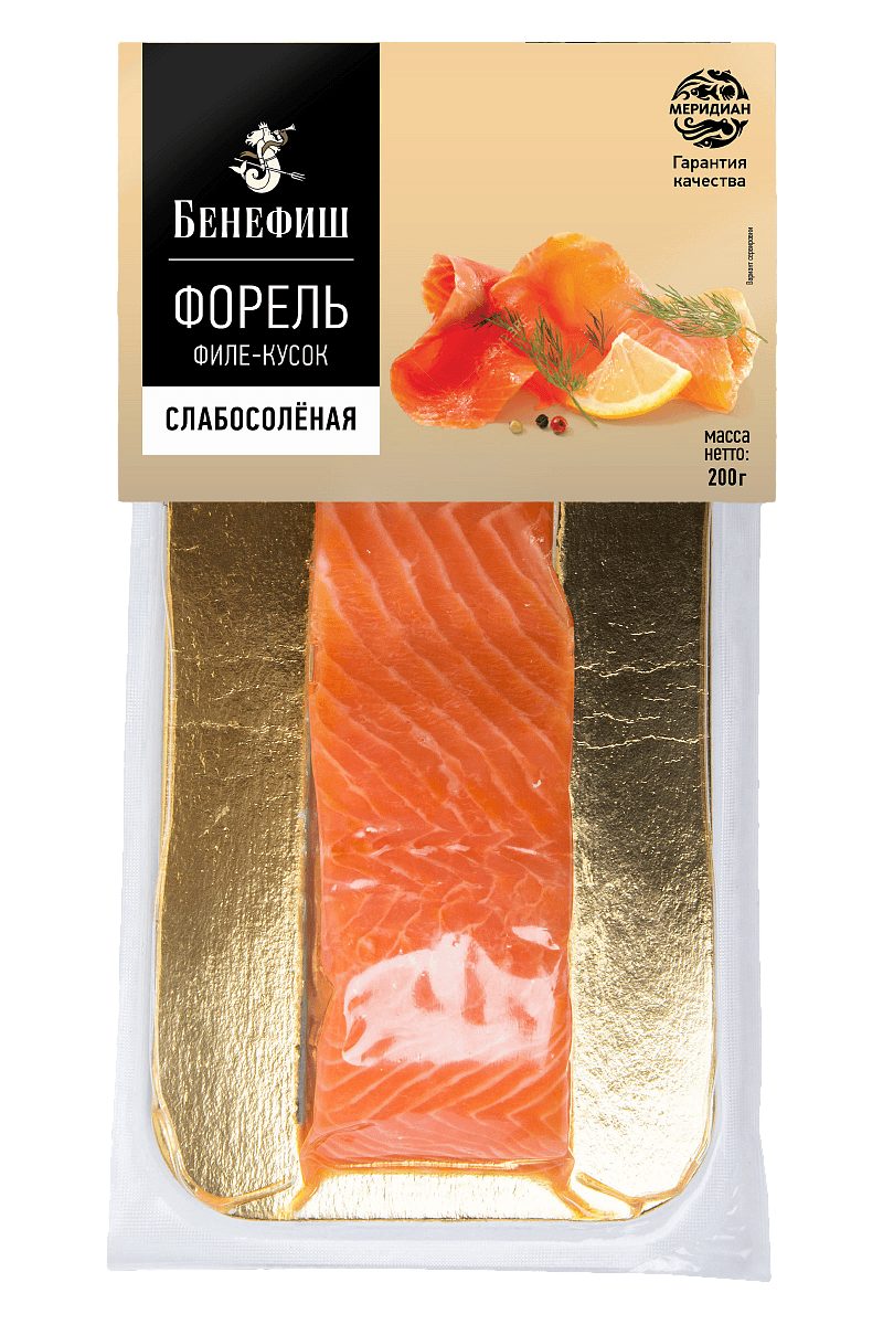 Форель филе-кусок слабосоленая "Бенефиш"