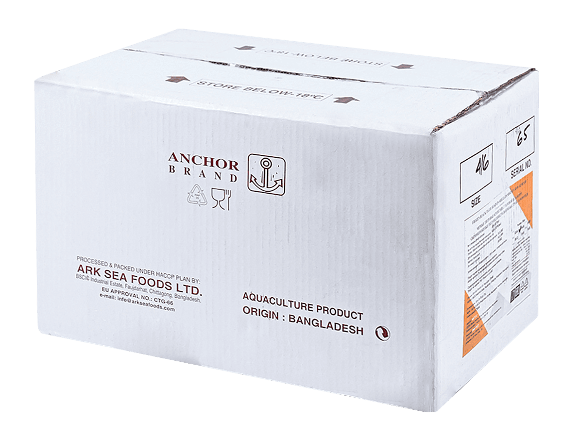 Креветка черная тигровая с/м с/г  4/6 semi-IQF, Бангладеш