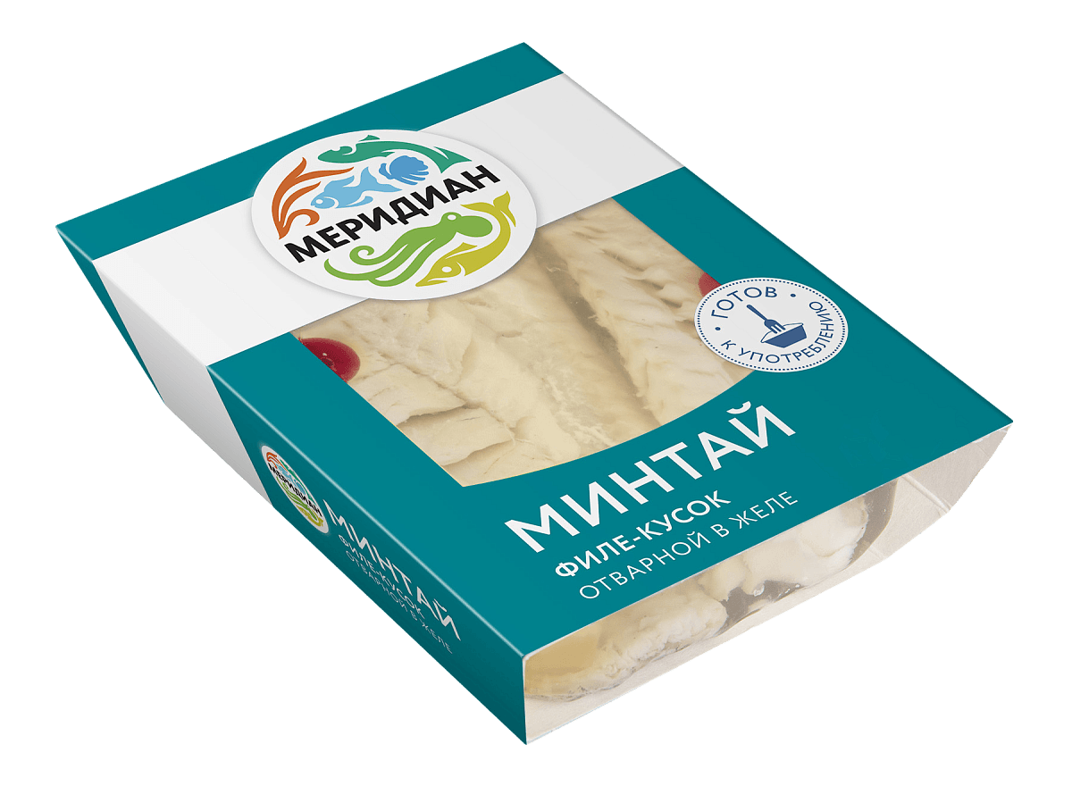 Минтай филе-кусок отварной в желе