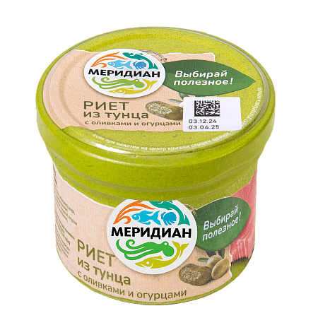 Риет из тунца с оливками и огурцами