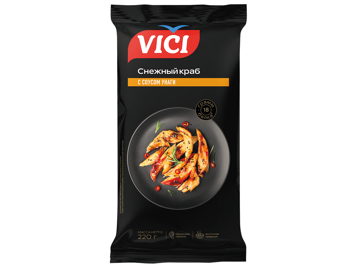 Крабовое мясо с соусом унаги Снежный краб