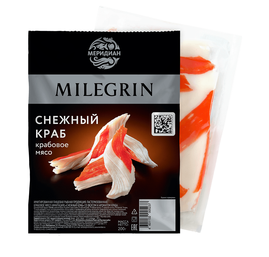 Крабовое мясо снежный краб охлажденное