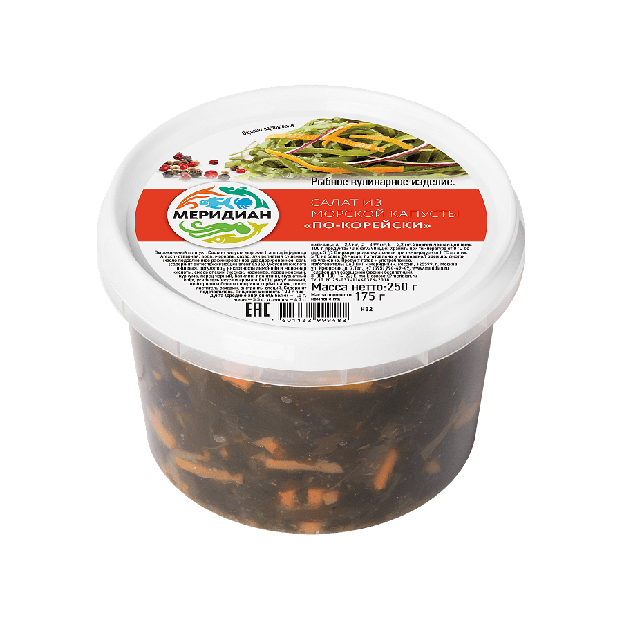 Салат из морской капусты по-корейски