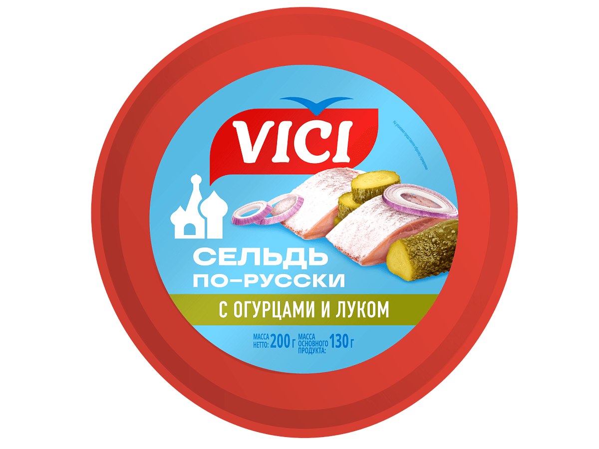 Сельдь филе-кусочки "По-русски" с огурцами