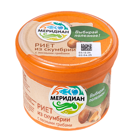 Риет из скумбрии с лесными грибами